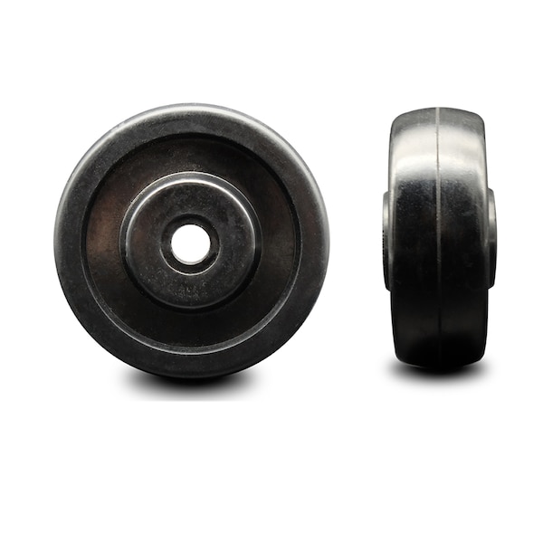 SCC - 3" Soft Rubber Wheel Only - 3/8" Bore - 175 lbs Capacity